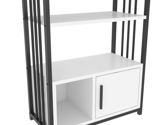 Βιβλιοθήκη Letos 875ZNA4533 60x29,6x80cm White-Black