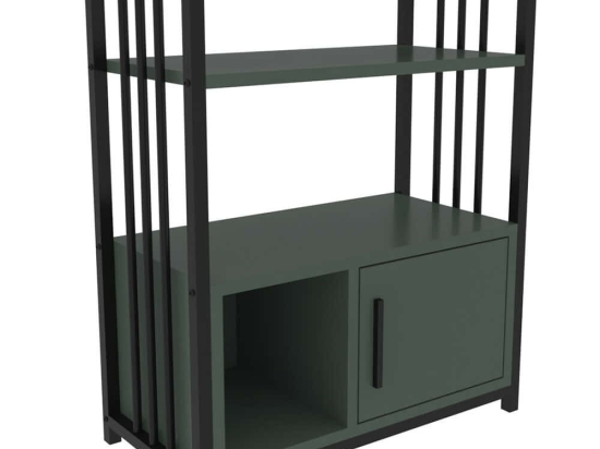 Βιβλιοθήκη Letos 875ZNA4535 60x29,6x80cm Green-Black