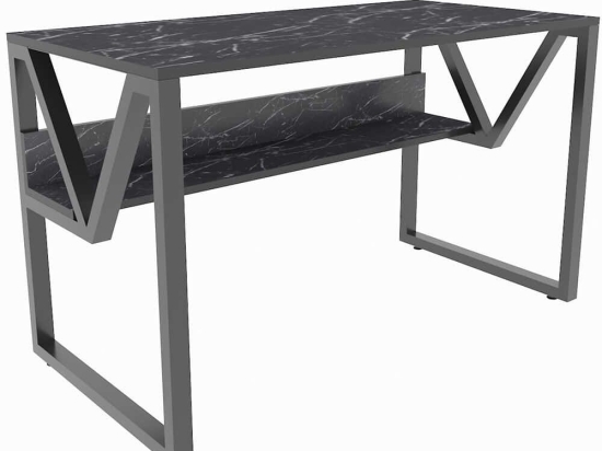 Γραφείο Lona 875ZNA4539 120x60x72,8cm Marble Effect Black