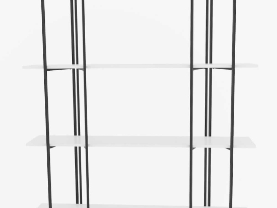Βιβλιοθήκη Moss 875ZNA4547 160x29,6x180cm White