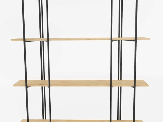 Βιβλιοθήκη Moss 875ZNA4550 160x29,6x180cm Oak