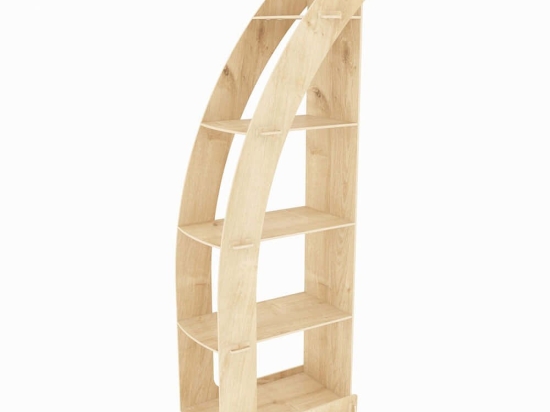 Βιβλιοθήκη Orsa 875ZNA4555 58x31,6x180cm Oak