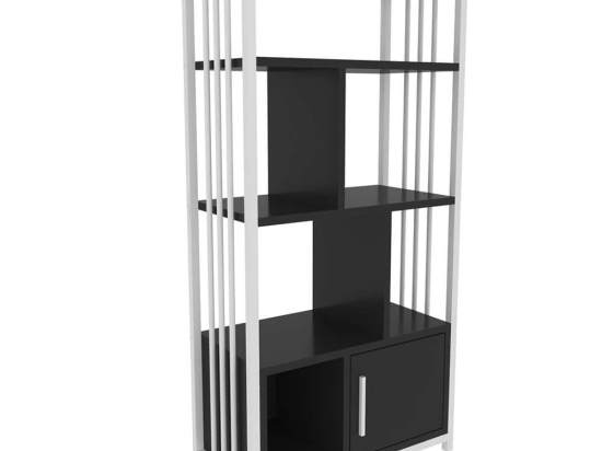 Βιβλιοθήκη Valero 875ZNA4565 60x29,6x120cm White-Anthracite