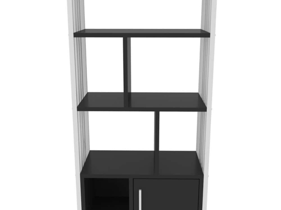 Βιβλιοθήκη Valero 875ZNA4570 60x29,6x120cm Black-White