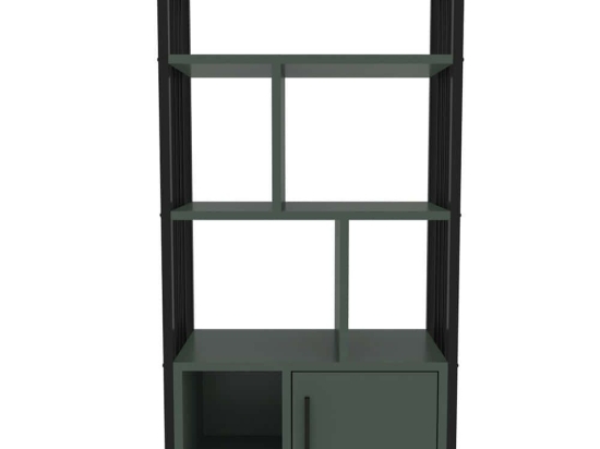 Βιβλιοθήκη Valero 875ZNA4571 60x29,6x120cm Black-Green