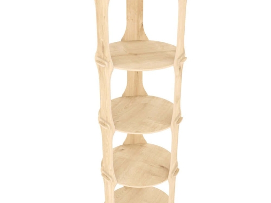 Ραφιέρα Δαπέδου Yuvar 875ZNA4580 39x39x138cm Oak