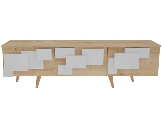 Έπιπλο Τηλεόρασης 3D 875ZNA4583 160x35x45cm Oak-White