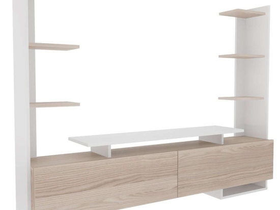 Σύνθεση Τηλεόρασης Ava 875ZNA4587 183,6x31,7x140cm White-Oak