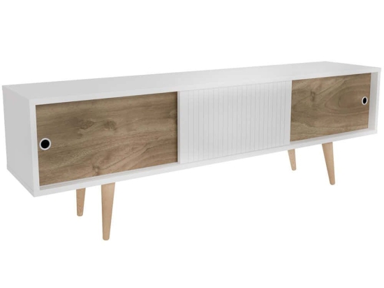 Έπιπλο Τηλεόρασης Ecrin 875ZNA4591 160x34,5x45cm White-Walnut
