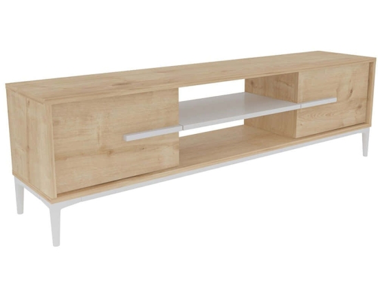 Έπιπλο Τηλεόρασης Eslem 875ZNA4594 120x29,6x43,6cm Oak-White