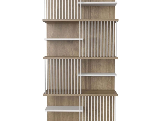 Βιβλιοθήκη Arya 875ZNA4605 80x24,6x160cm Oak-White