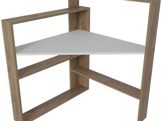 Γραφείο Kelly 875ZNA4633 93,6x93,6x114cm Walnut-White