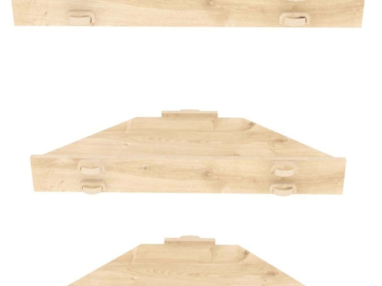 Ράφια Τοίχου Edis (Σετ 3Τμχ) 875ZNA4641 39,4x14,5x5cm Oak
