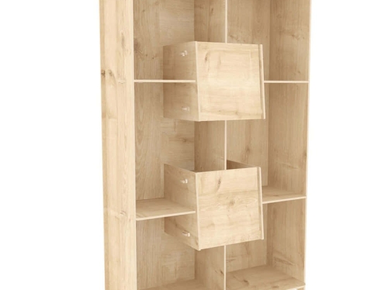 Βιβλιοθήκη Pana 875ZNA4646 83x27x138cm Oak