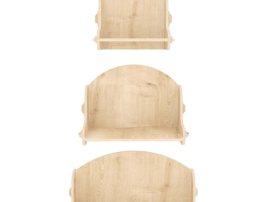 Ράφια Τοίχου Silya (Σετ 3Τμχ) 875ZNA4649 24,8/34,8/44,8x15x25cm Oak