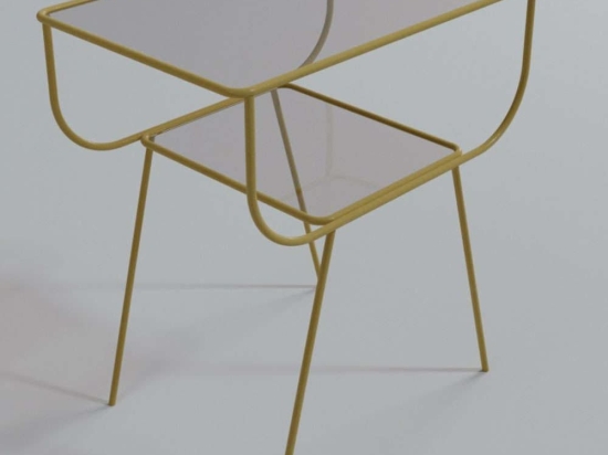 Κομοδίνο Wilhelmshaven 285LCV1272 45x30x50cm Gold
