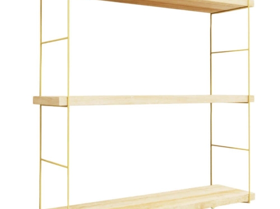 Ραφιέρα Τοίχου Bochum 285LCV1276 60x18x60cm Gold-Oak