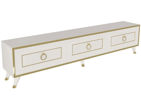 Έπιπλο Τηλεόρασης Sona 550ARN2170 180x29,5x45cm White-Gold