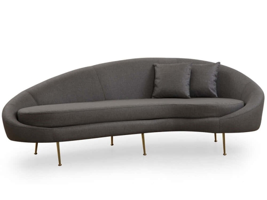 Καναπές Τριθέσιος Eses Right 560ARE1827 255x120x85cm Dark Grey