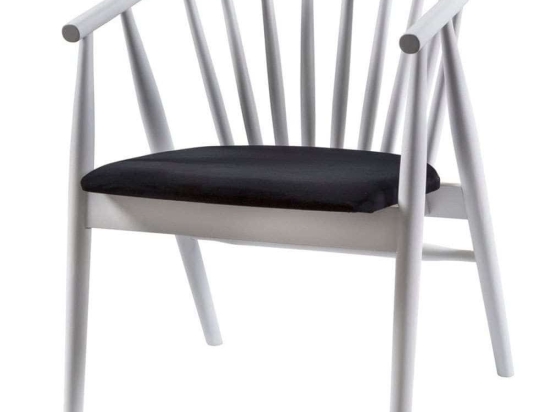 Πολυθρόνα Albero 117FRF1150 55x47x77cm White-Black Ξύλο