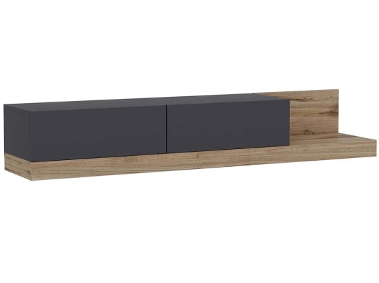 Έπιπλο Tηλεόρασης Major 382NRC1528 180x37x30cm Anthracite-Walnut