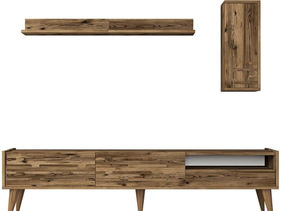 Σύνθεση Τηλεόρασης Valensiya 845HCT5345 180x35x45cm Walnut