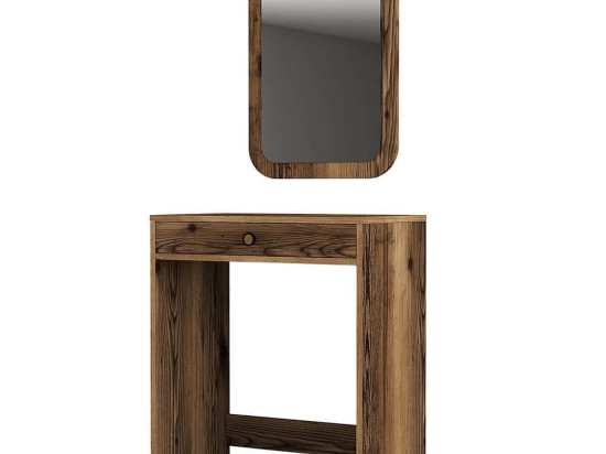 Τουαλέτα Με Καθρέπτη Lizbon 845HCT5373 70x40x84,7/51x2x76,5cm Walnut