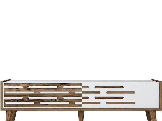 Σύνθεση Τηλεόρασης Valensiya 845HCT5385 140x35x45cm Walnut-White