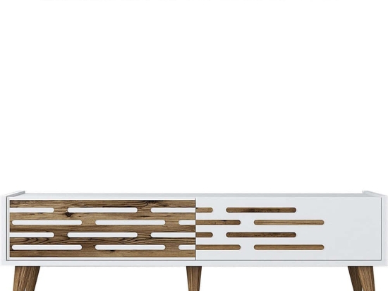 Σύνθεση Τηλεόρασης Valensiya 845HCT5390 140x35x45cm White-Walnut