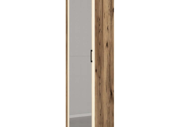 Ντουλάπα Μονόφυλλη Kumsal 845HCT5406 40x47,5x201,4cm Walnut-Cream Μονόφυλλη