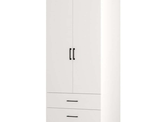Ντουλάπα Δίφυλλη Kumsal 845HCT5418 80x47,5x201,4cm White Δίφυλλη