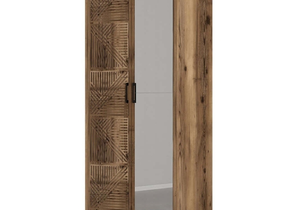 Ντουλάπα Δίφυλλη Kumsal 845HCT5422 80x47,5x201,4cm Walnut Δίφυλλη