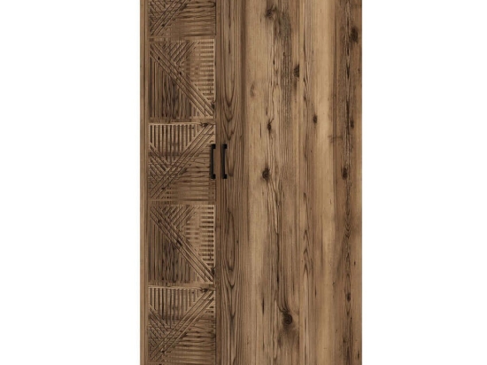 Ντουλάπα Δίφυλλη Kumsal 845HCT5427 80x47,5x201,4cm Walnut Δίφυλλη