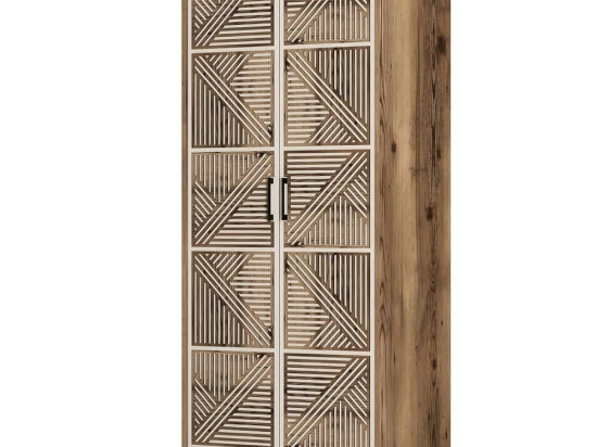 Ντουλάπα Δίφυλλη Kumsal 845HCT5441 80x47,5x201,4cm Walnut-Cream Δίφυλλη