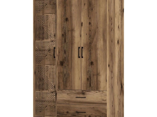 Ντουλάπα Τρίφυλλη Kumsal 845HCT5452 120x47,5x201,4cm Walnut Τρίφυλλη