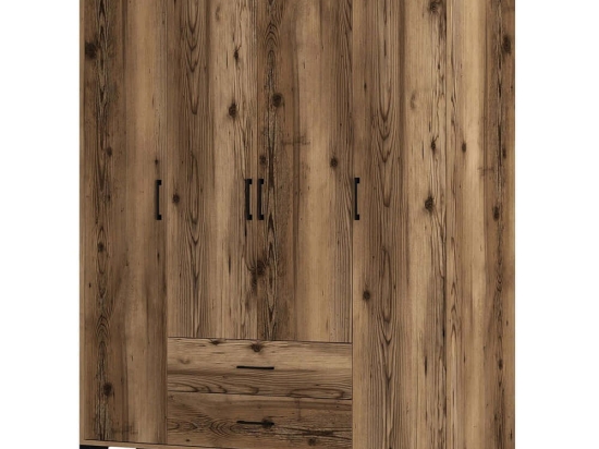 Ντουλάπα Τετράφυλλη Kumsal 845HCT5482 160x47,5x201,4cm Walnut Τετράφυλλη