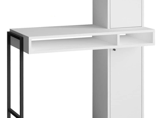 Γραφείο Dora 393MRD1427 102x45x106cm White-Black