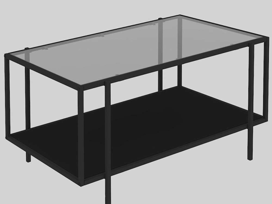 Τραπέζι Σαλονιού Espa 706CLN1162 90x50x45cm Black-Smoke
