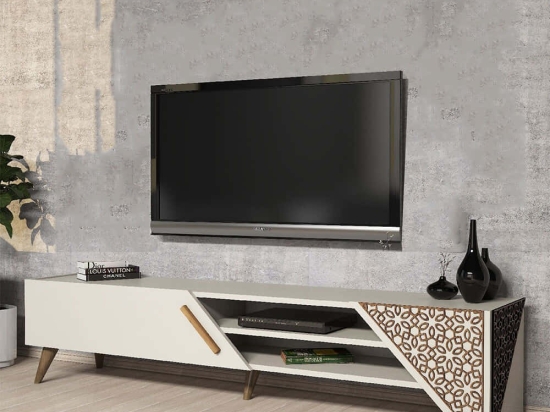 Έπιπλο Τηλεόρασης Beril 845HCT5502 180x37x40cm Cream