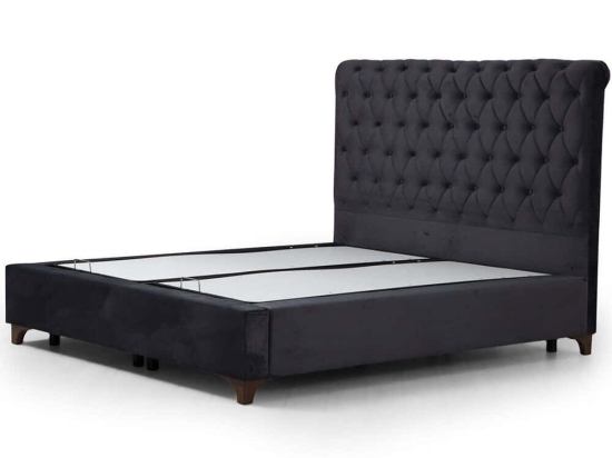 Κρεβάτι Με Αποθηκευτικό Χώρο Deluxe (Για Στρώμα 150x200cm) 771MND1165 150x200x130cm Anthracite Διπλό