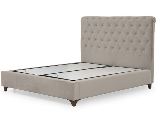 Κρεβάτι Με Αποθηκευτικό Χώρο Deluxe (Για Στρώμα 160x200cm) 771MND1169 160x200x130cm Beige Διπλό