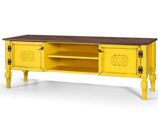 Έπιπλο Τηλεόρασης Ada 472PHL1104 150x50x40cm Yellow