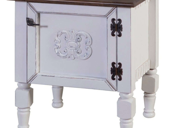 Κομοδίνο Ada 472PHL1118 50x52x40cm White