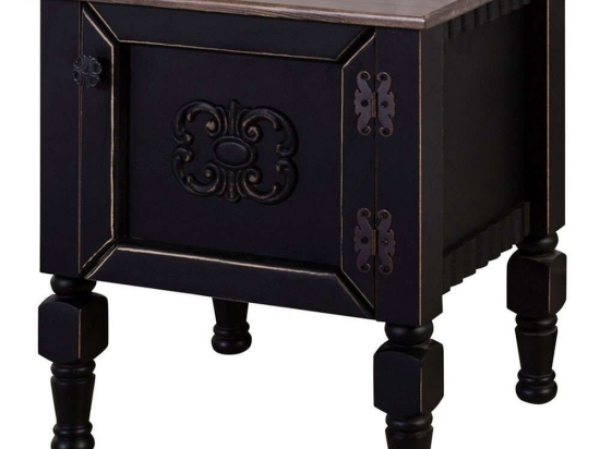 Κομοδίνο Ada 472PHL1119 50x52x40cm Black