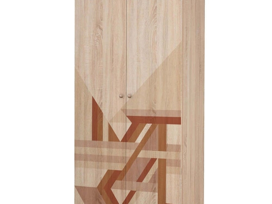 Ντουλάπα Δίφυλλη Lidya 869VEL8672 90x52x192cm Multi Δίφυλλη