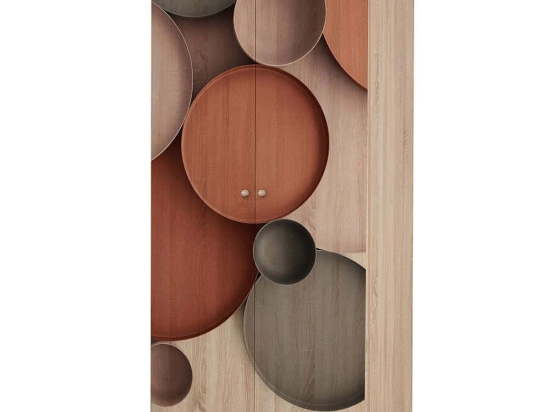 Ντουλάπα Δίφυλλη Lidya 869VEL8683 90x52x192cm Multi Δίφυλλη