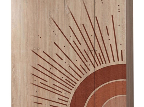 Ντουλάπα Τετράφυλλη Loni 869VEL8694 180x52x192cm Multi Τετράφυλλη