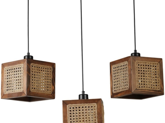 Φωτιστικό Οροφής - Ράγα Kumsal 941RTN1151 55x18x70cm 3xE27 40W Natural-Walnut Opviq