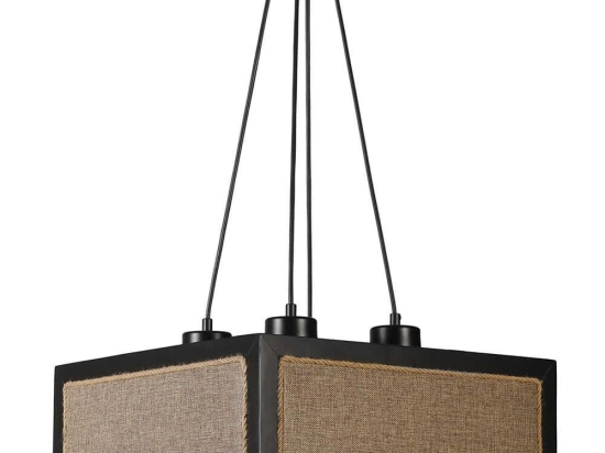 Φωτιστικό Οροφής Kumsal 941RTN1183 41x41x70cm 4xE27 40W Beige-Black Opviq