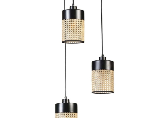Φωτιστικό Οροφής Zeus 941RTN1194 Φ30x70cm 3xE27 40W Black Opviq